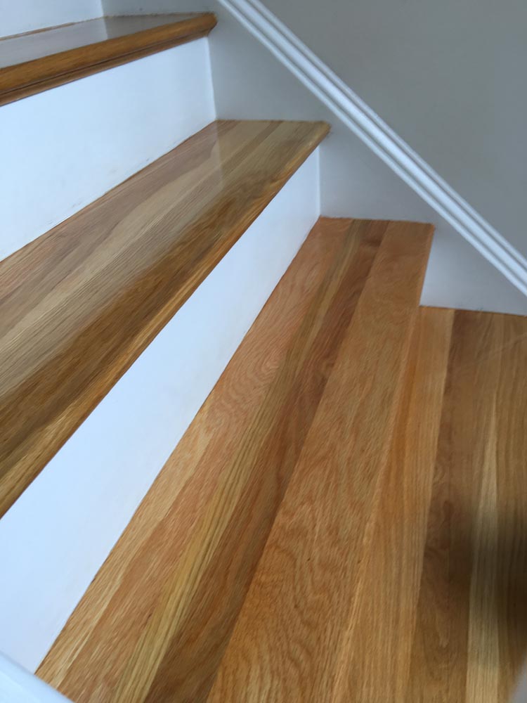 hardwood floor staircase