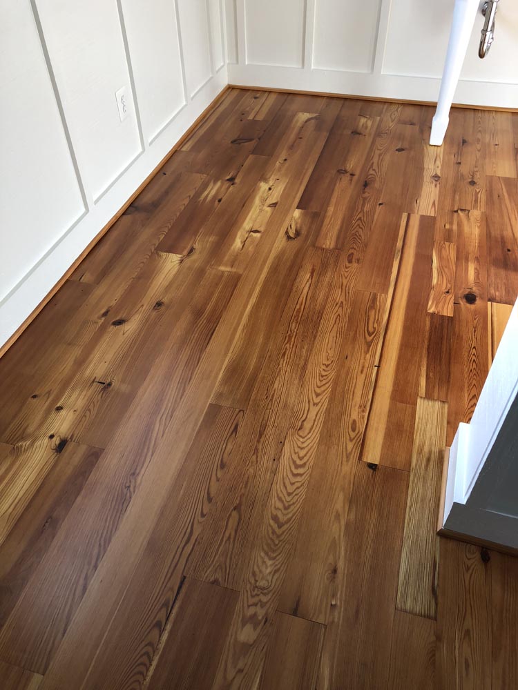 Polished wooden floor