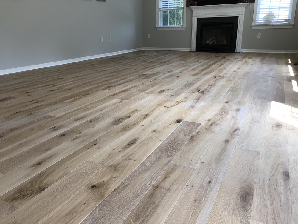 Polished hardwood flooring services