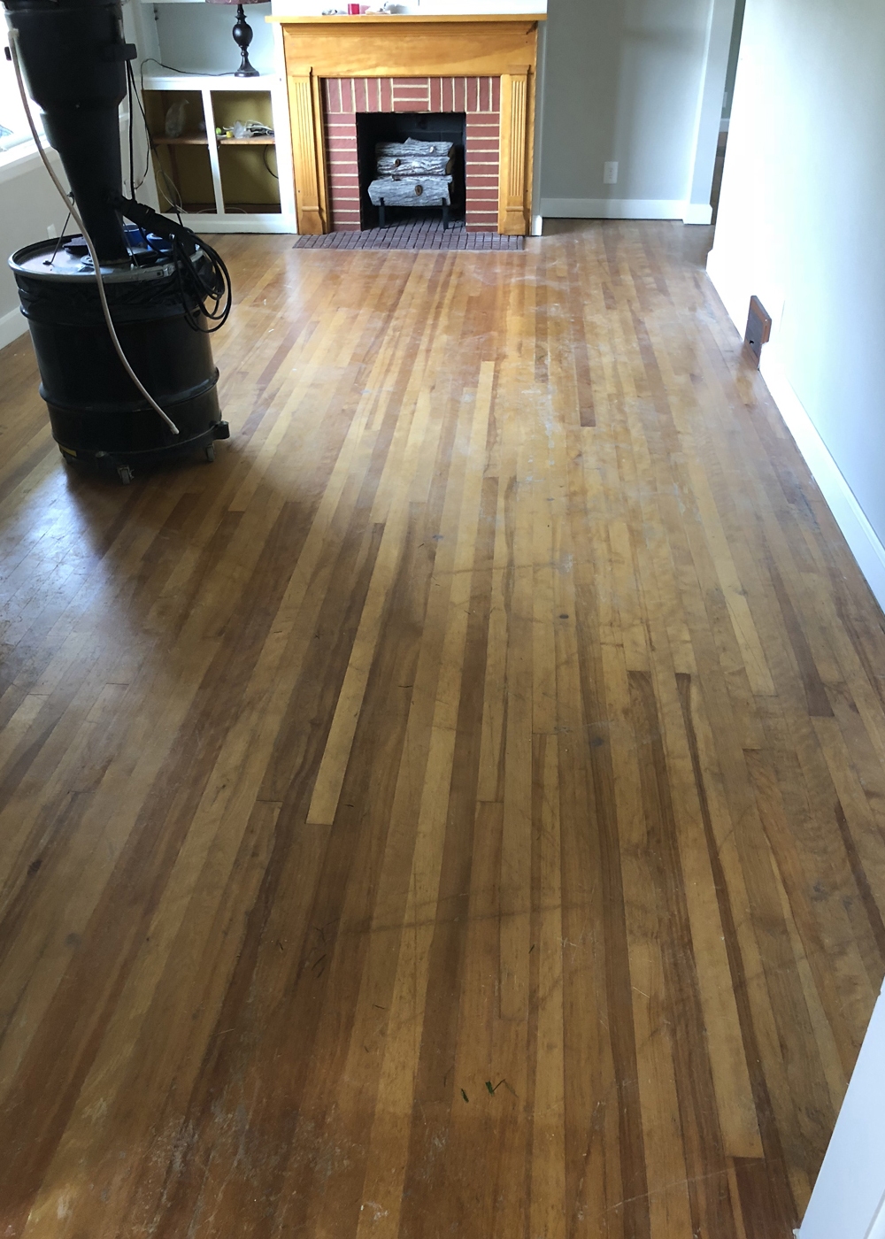 dirty wood floor